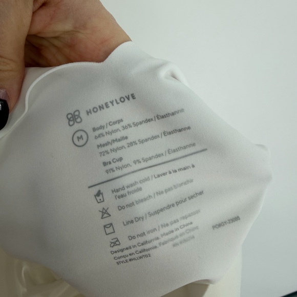 Honeylove LiftWear Bra Shapewear Tank Top Wireless Removable Cups White M Medium - Picture 15 of 15